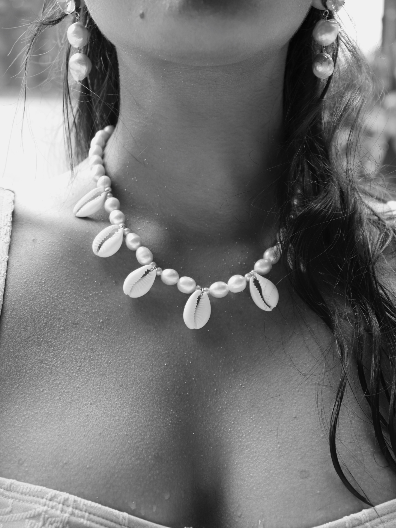 Tamarin Pearl and Shell Necklace