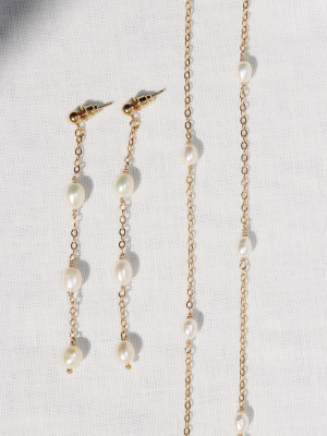 Floating Pearl Earrings