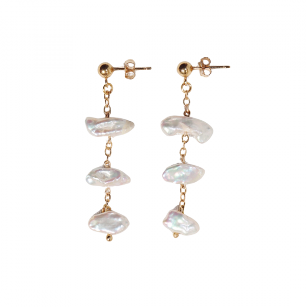 Baroque Pearls Drop Earrings - Image 3