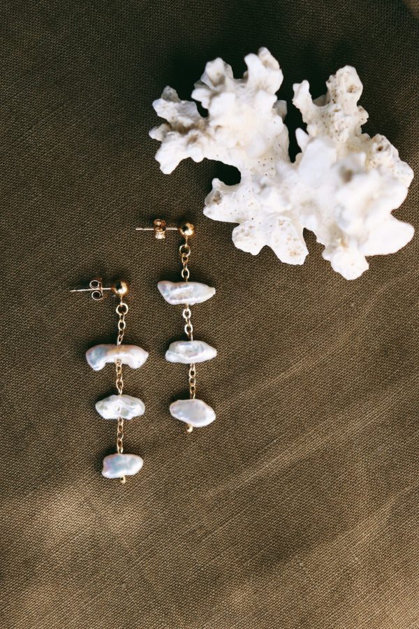 Baroque Pearls Drop Earrings - Image 2