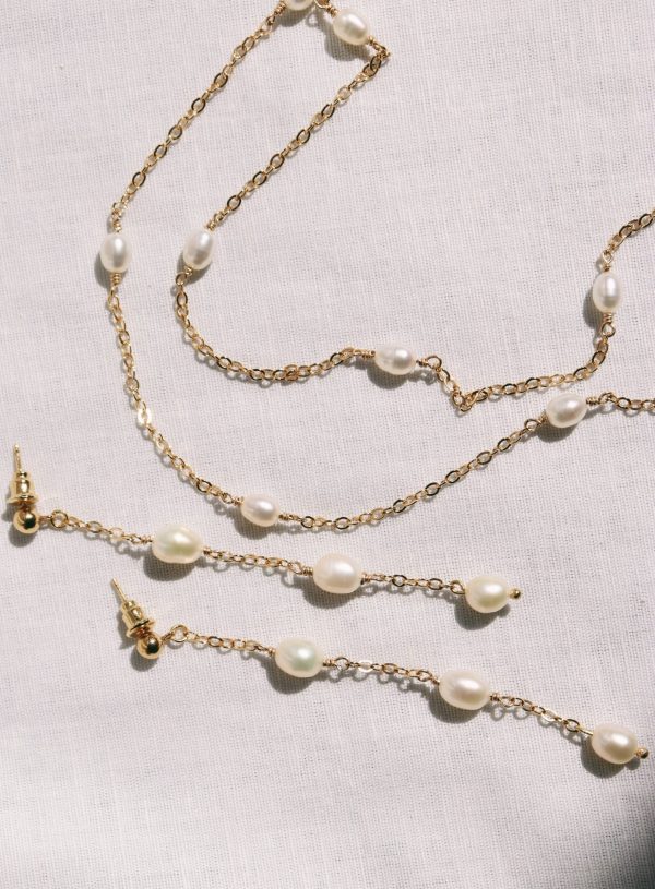 Floating Pearl Earrings - Image 2