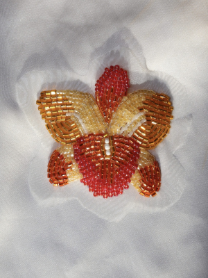 Beaded Orchid Flower
